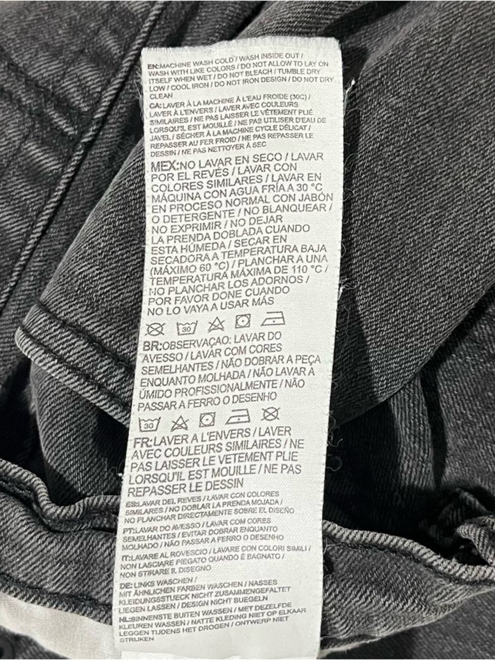 🌚 Levi’s Big Kid Boys’ Skinny Fit Jeans in Black Wash~Sz 16 Reg~Low Rise~28X30 - Picture 10 of 12